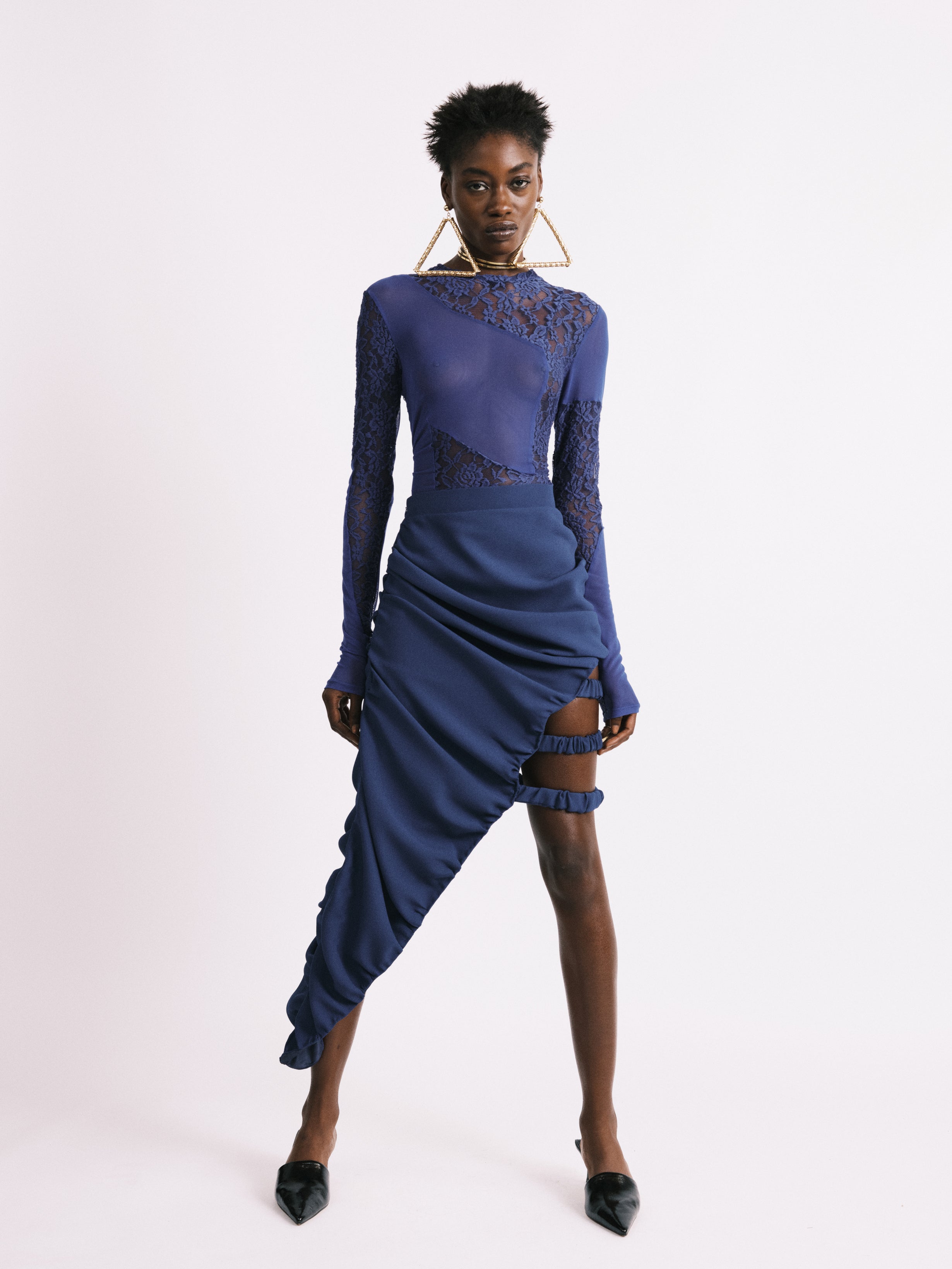 asymmetrical dress skirt Strapless Draped Fitted Long Evening Dress with Asymmetrical Skirt and HAREM's Brides