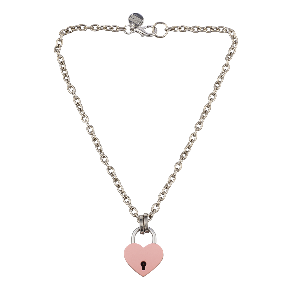 Soft Focus Pink Heart Locket Necklace
