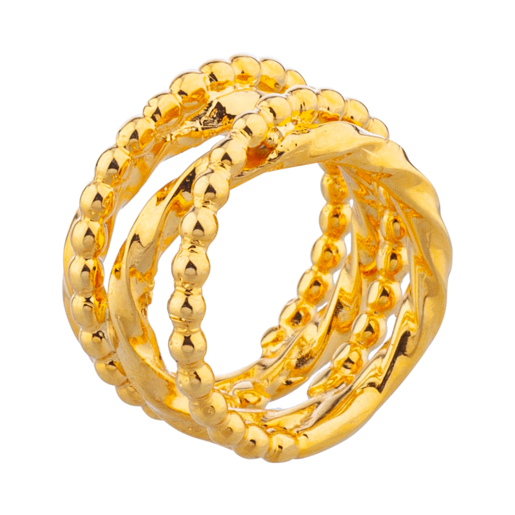 TWISTED WAVE RING