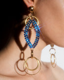 BOUCLES D'OREILLES MONSTRE AUX YEUX BLEUS