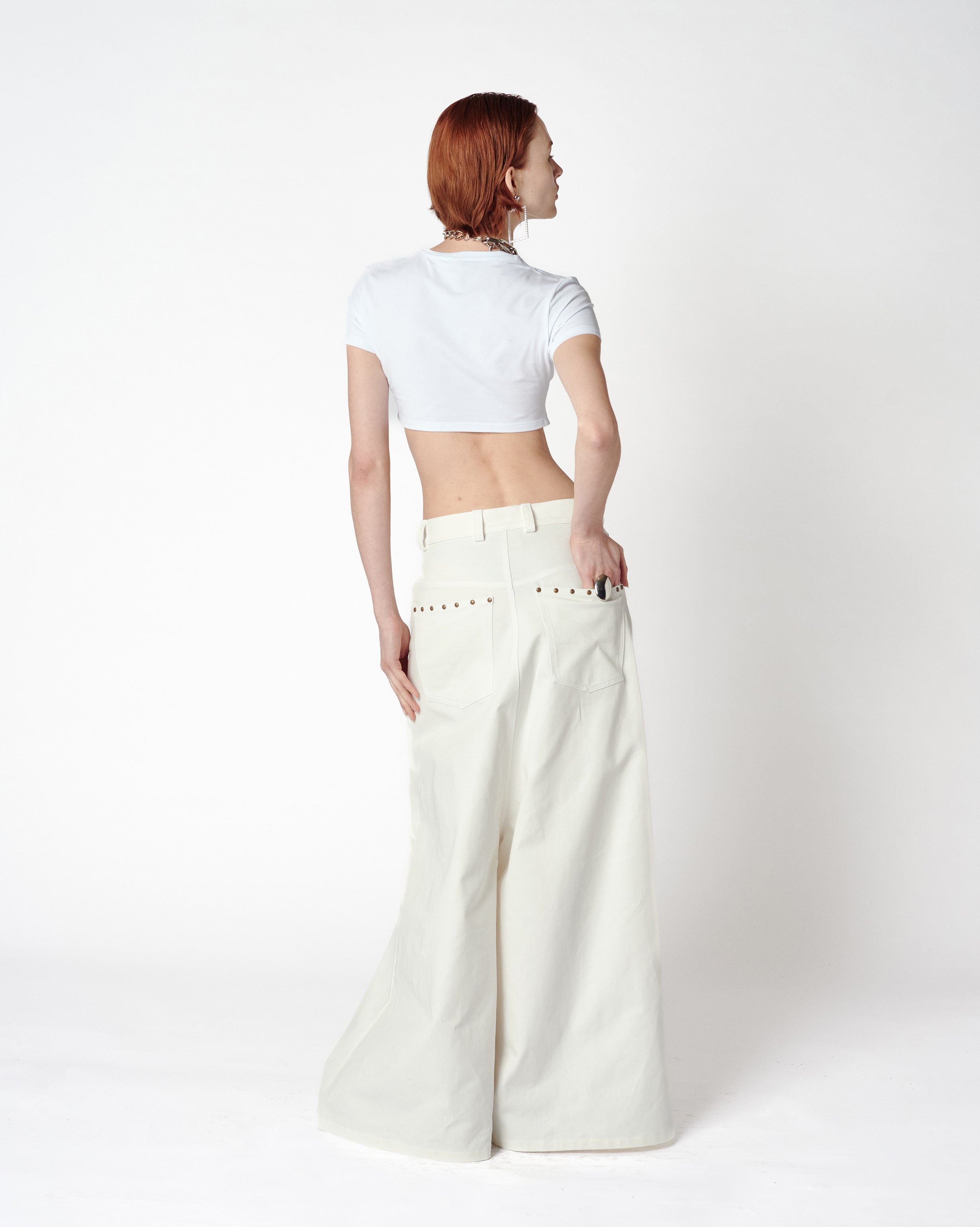 DENIM WIDE PANTS