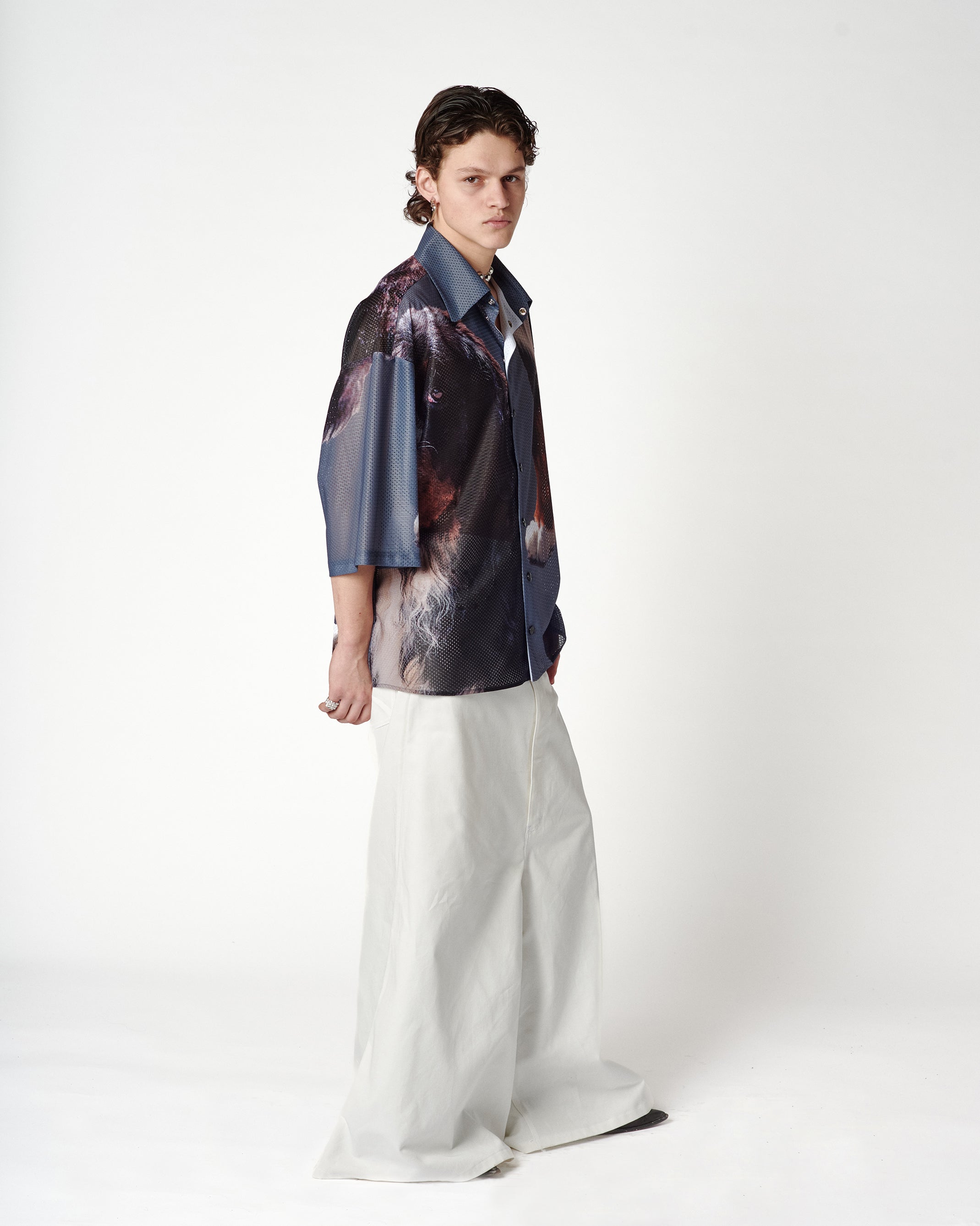 OVERSIZED MESH SHIRT