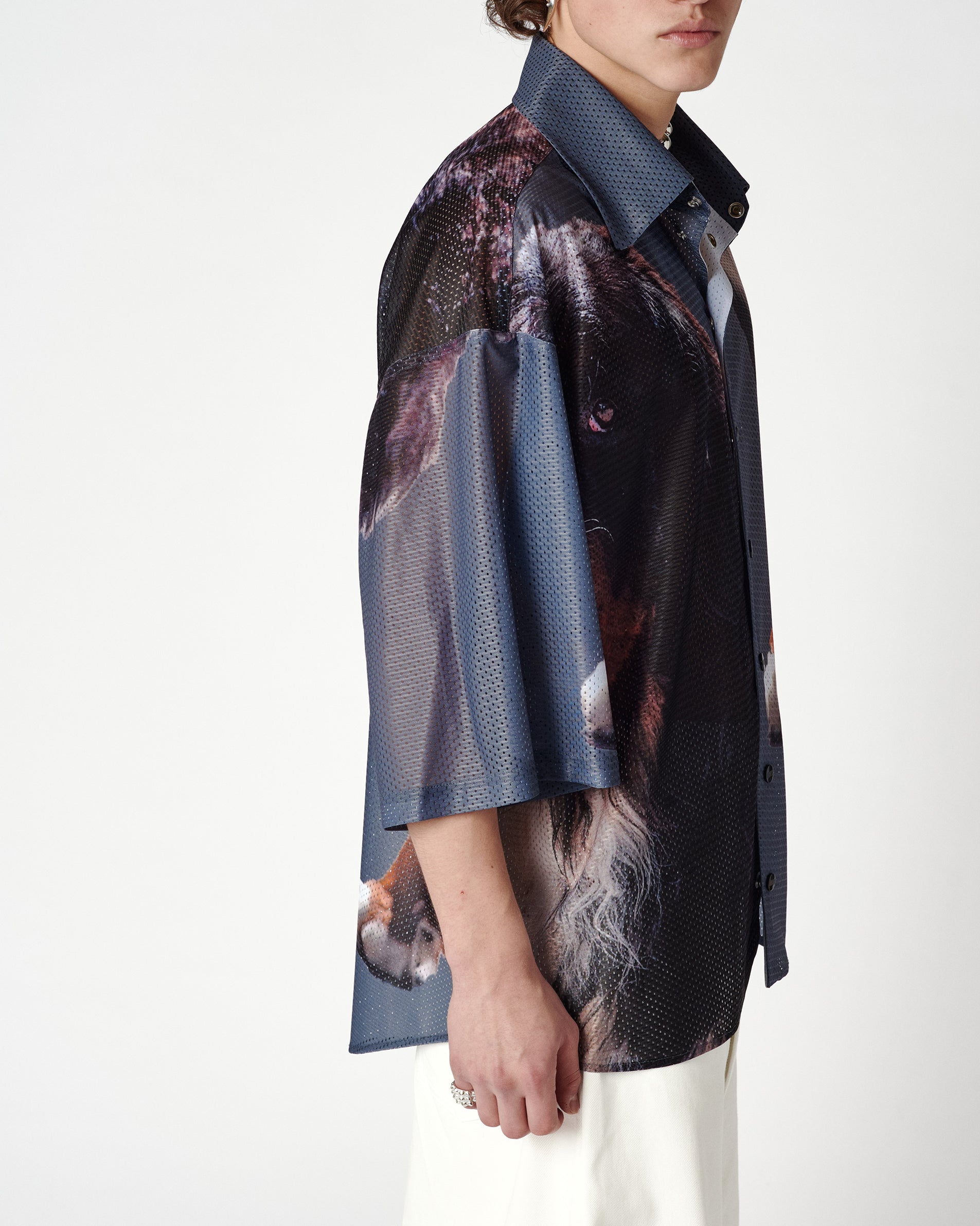OVERSIZED MESH SHIRT