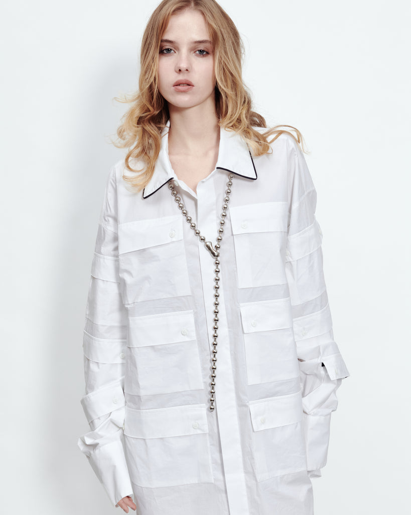 MULTI POCKET SHIRT DRESS