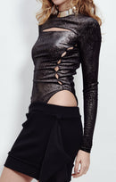 GLITTER CUT OUT BODYSUIT