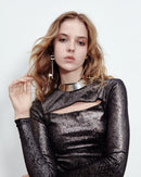 GLITTER CUT OUT BODYSUIT