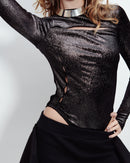 GLITTER CUT OUT BODYSUIT