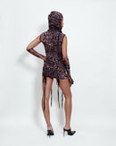 ADJUSTABLE LEOPARD PRINT MINI DRESS