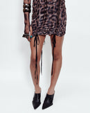 ADJUSTABLE LEOPARD PRINT MINI DRESS