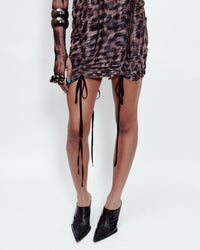 ADJUSTABLE LEOPARD PRINT MINI DRESS