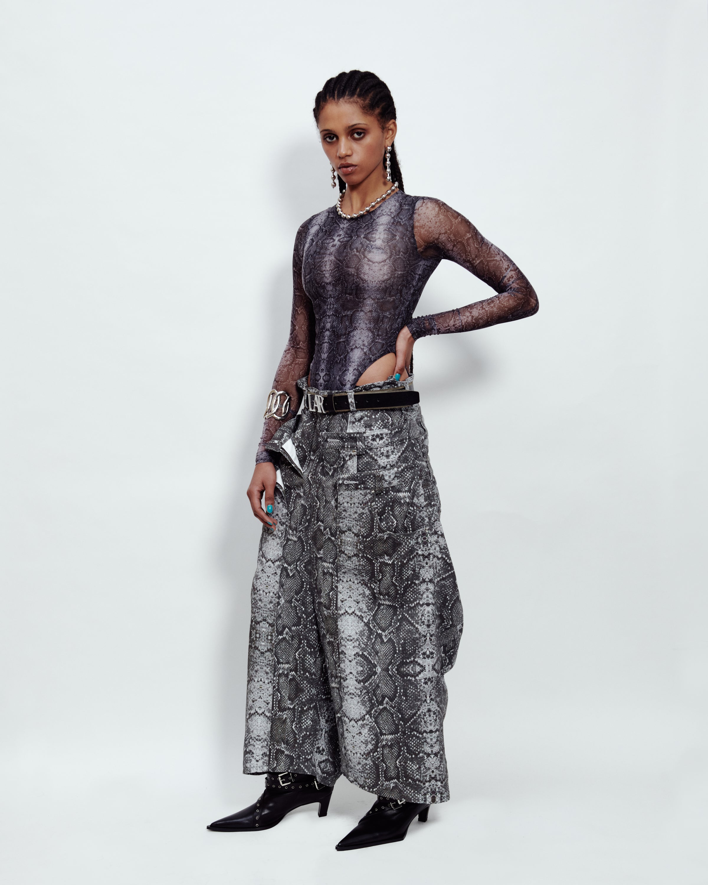 SNAKE PRINT BODYSUIT