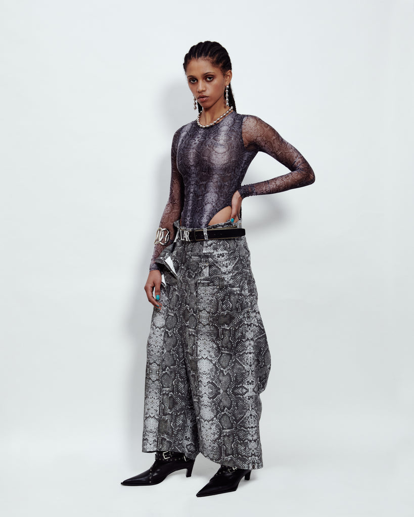 SNAKE PRINT BODYSUIT