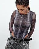 SNAKE PRINT BODYSUIT