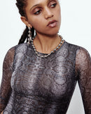 SNAKE PRINT BODYSUIT