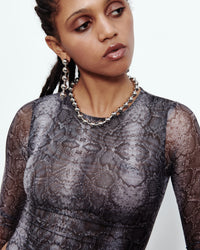 SNAKE PRINT BODYSUIT