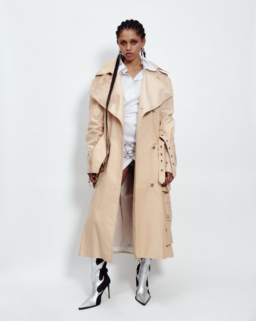 MULTI POCKET TRENCH COAT