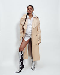 Trench-coat multi-poches