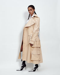 Trench-coat multi-poches