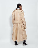 Trench-coat multi-poches