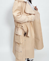 Trench-coat multi-poches