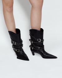 BUCKLE BELT BOOTS