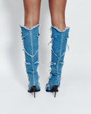 DENIM STILETTO BOOTS