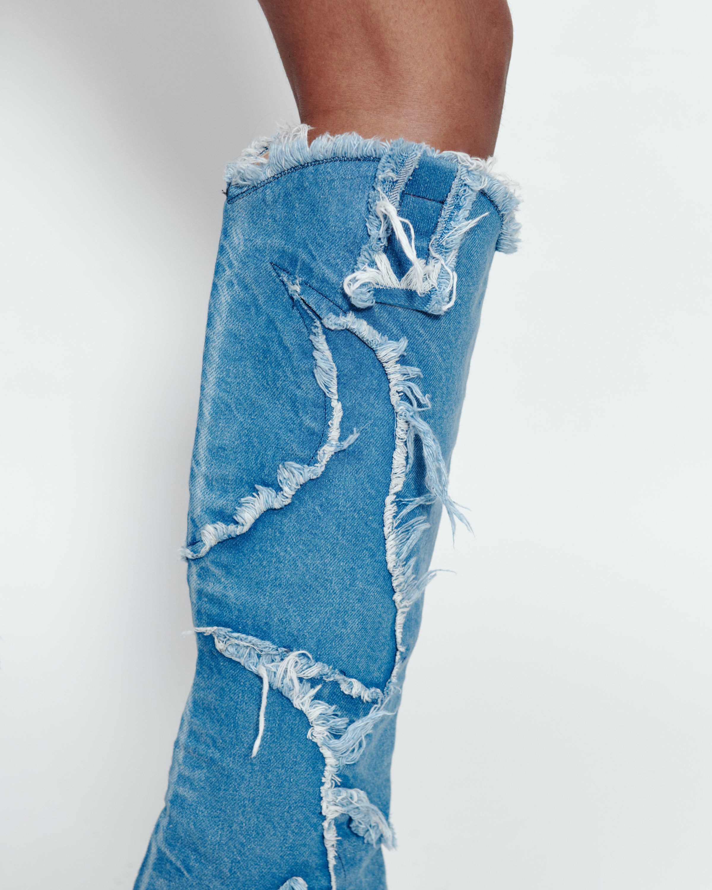 DENIM STILETTO BOOTS