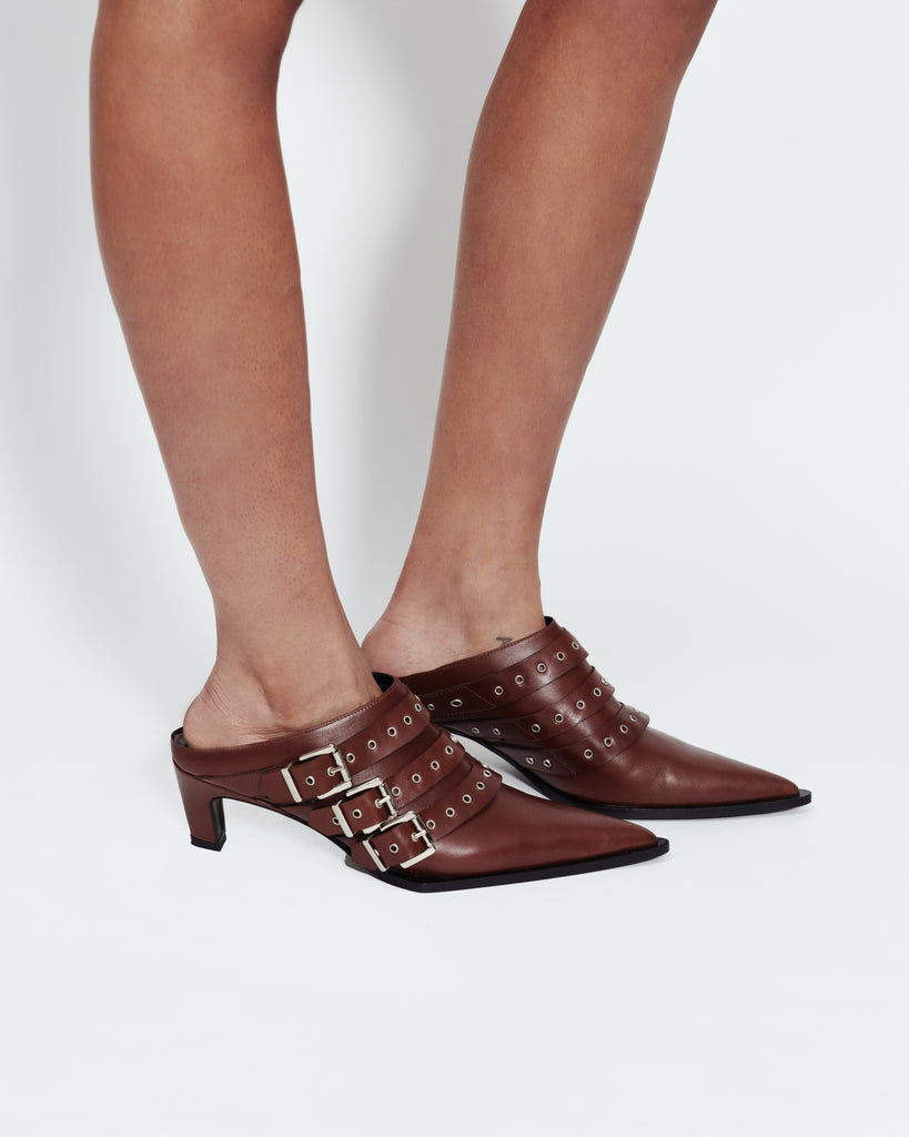 BUCKLE BELT MULES