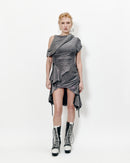 ROBE COURTE ASYMÉTRIQUE