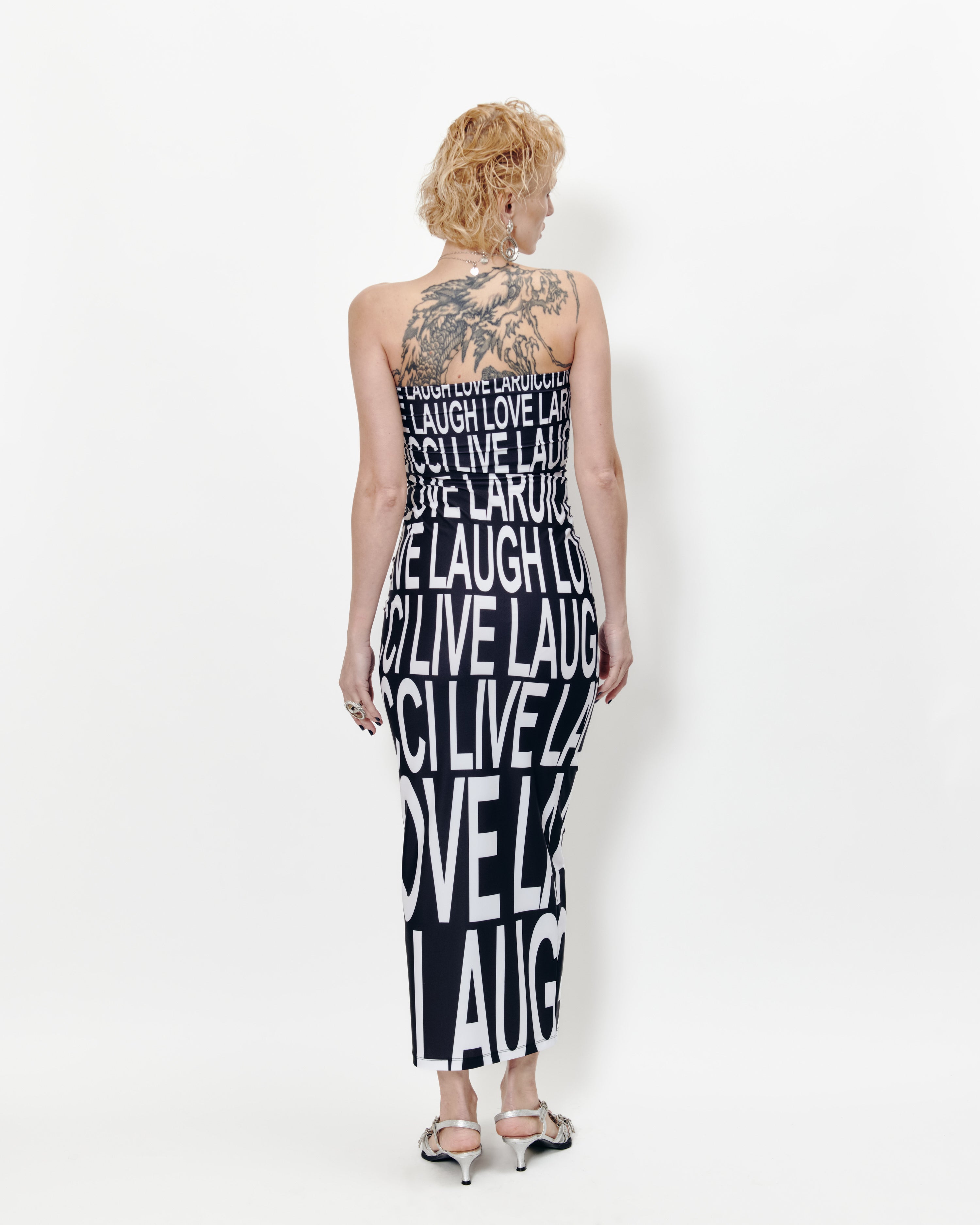 ROBE IMPRIMÉE SANS BRETELLES