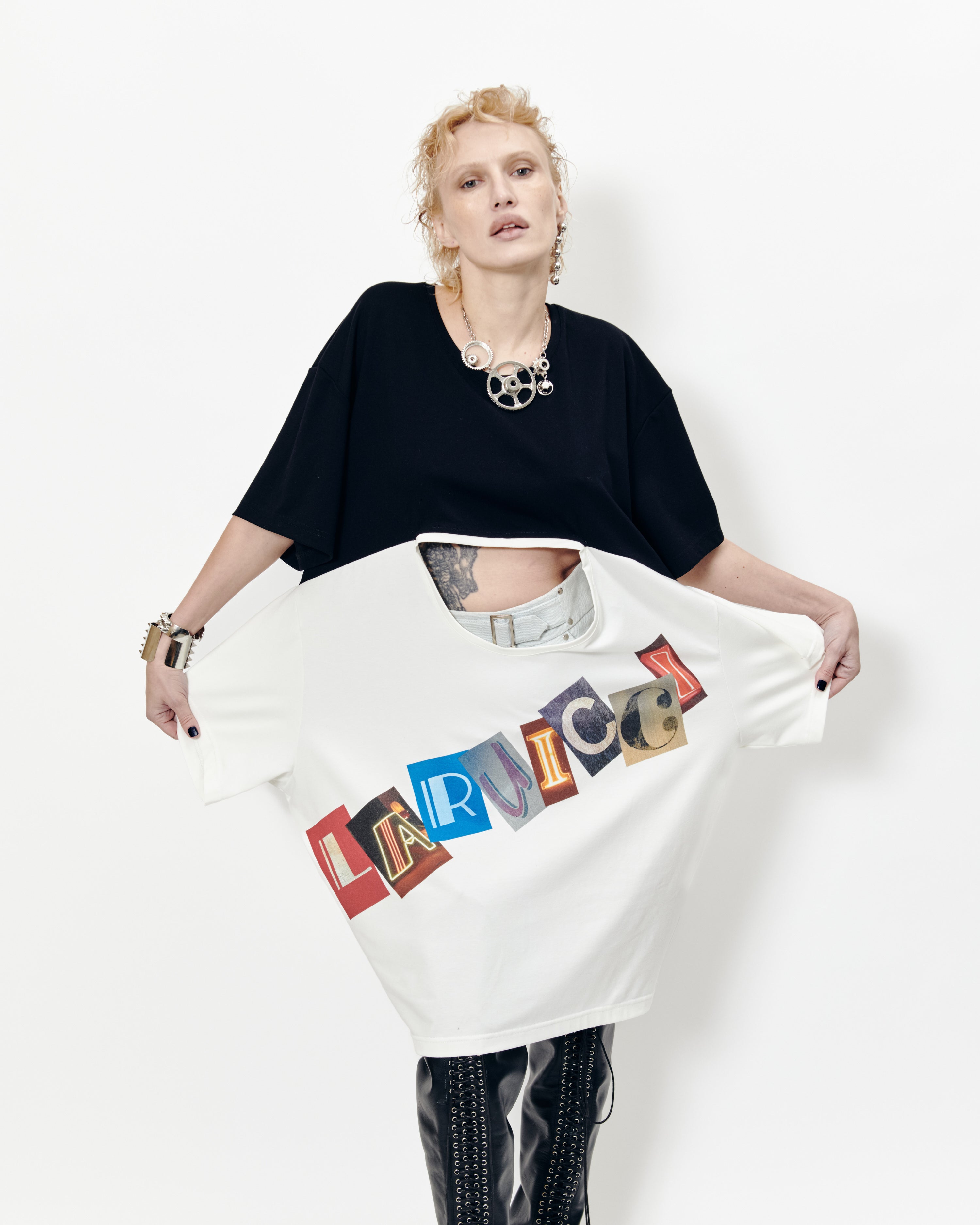 ROBE T-SHIRT IMPRIMÉE LOGO DEUX SENS