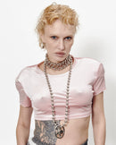 TEE-SHIRT CROP ROSE BÉBÉ