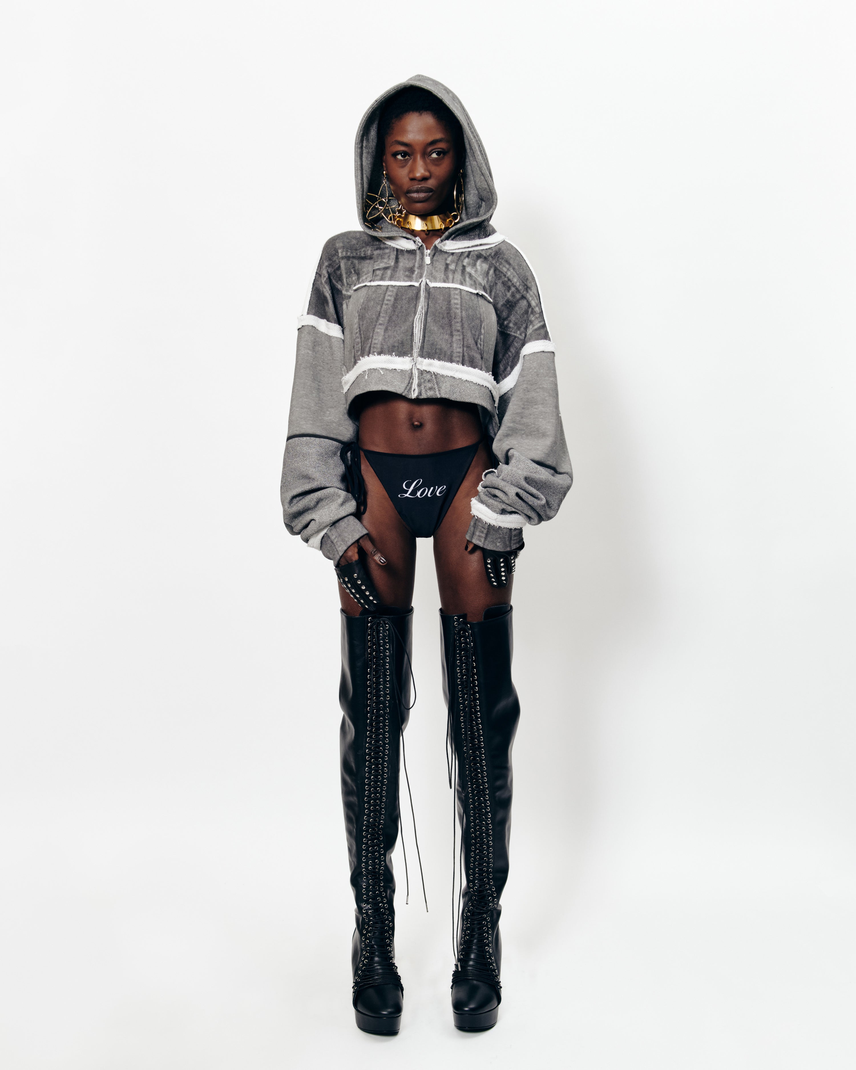 SWEAT À CAPUCHE ZIPPÉ IMPRIMÉ