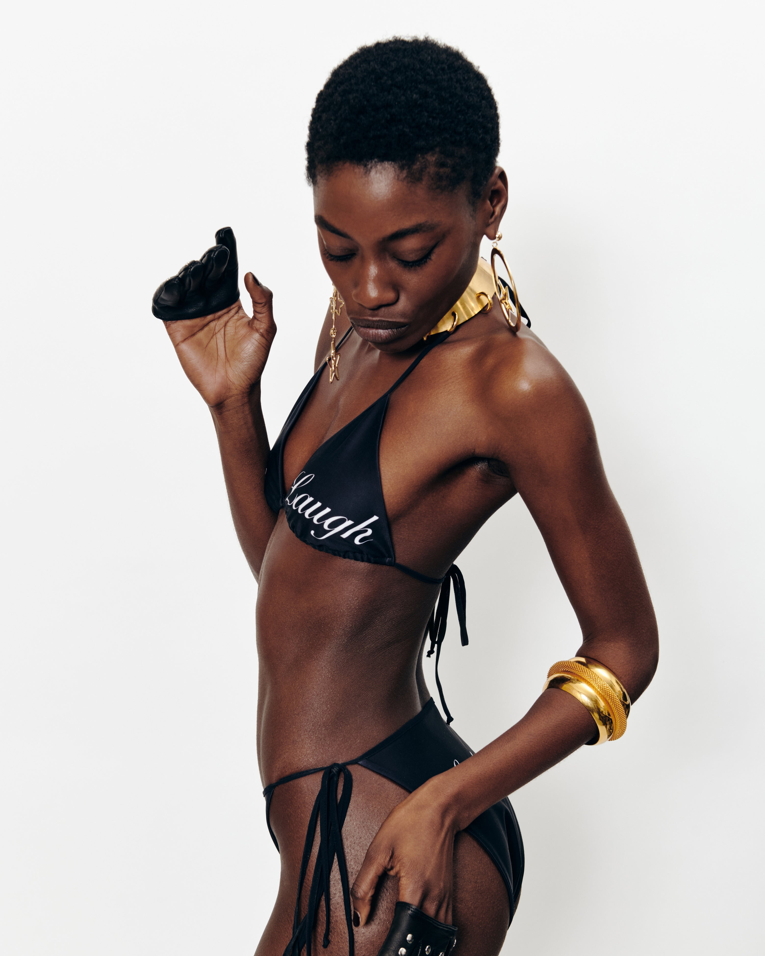 HAUT ET BAS DE BIKINI IMPRIMÉ « LIVE LAUGH LOVE »