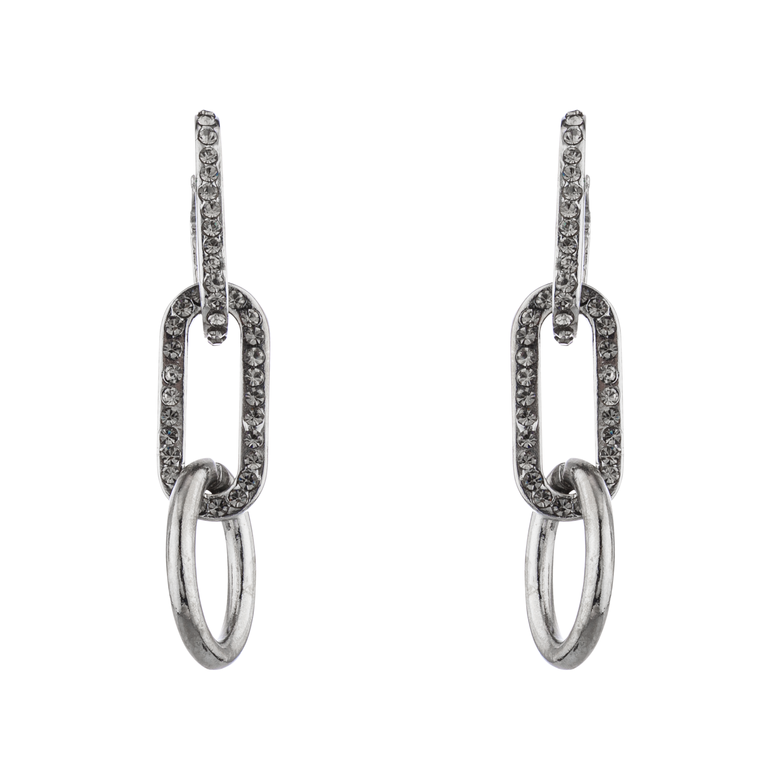 SILVER STIRRUP EARRINGS