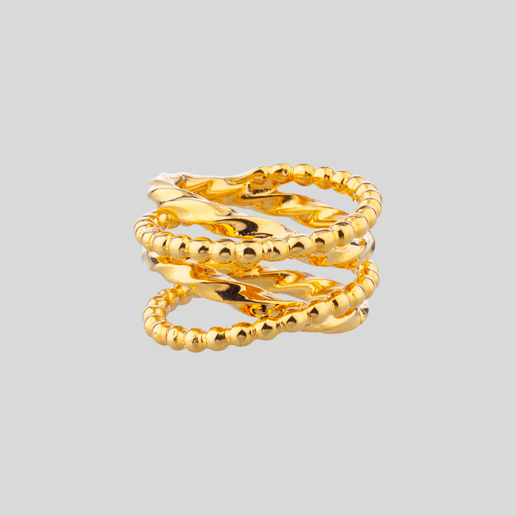 TWISTED WAVE RING