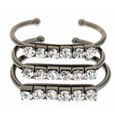 ENSEMBLE DE BRACELETS DE CABARET GRIS MÉTAL