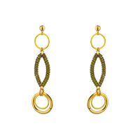 BOUCLES D'OREILLES MONSTRE AUX YEUX VERTS