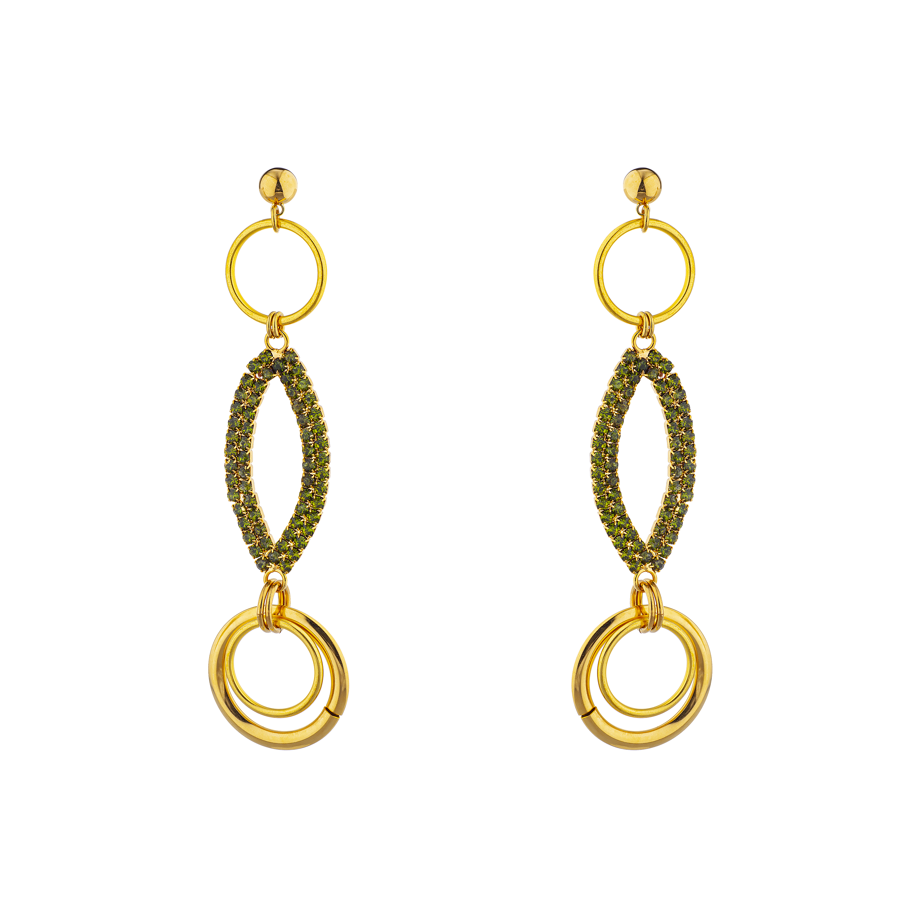 BOUCLES D'OREILLES MONSTRE AUX YEUX VERTS