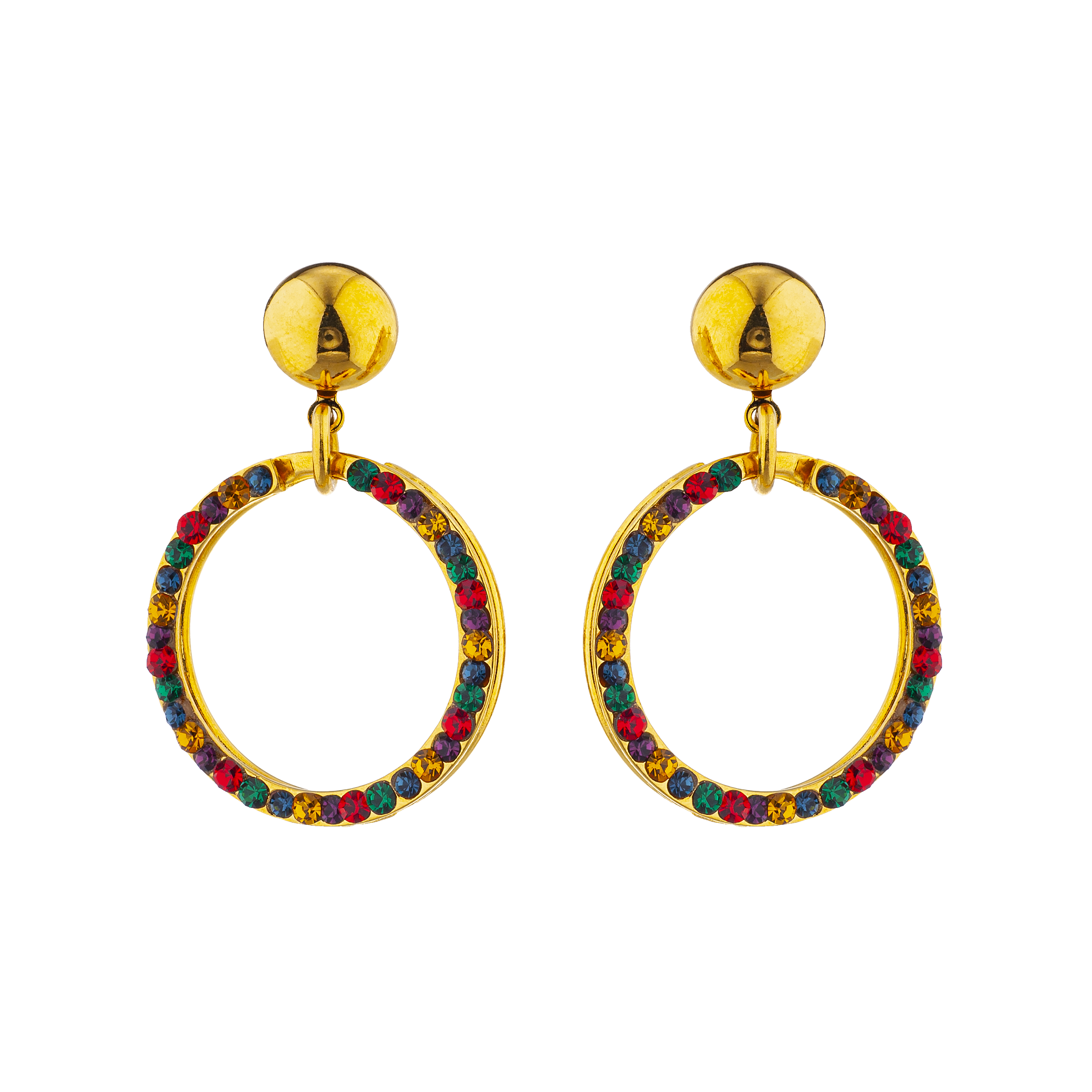 Boucles d'oreilles de soirée en cristal