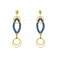 BOUCLES D'OREILLES MONSTRE AUX YEUX BLEUS