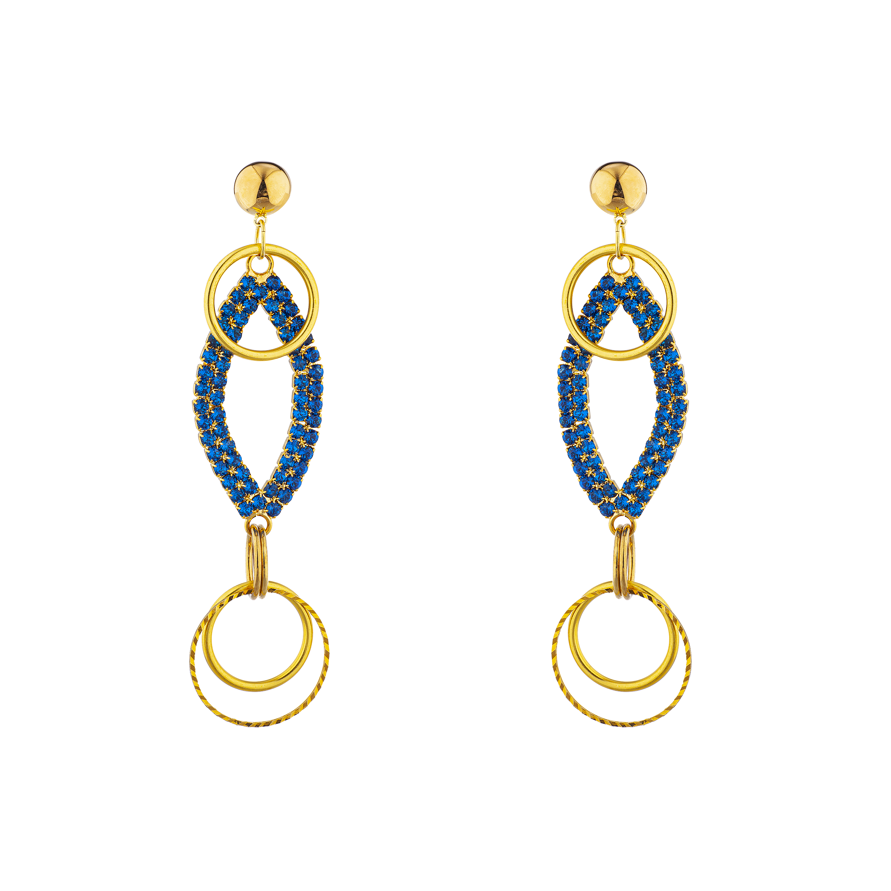 BOUCLES D'OREILLES MONSTRE AUX YEUX BLEUS