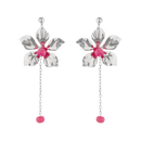 BOUCLES D'OREILLES ROSE MAGIQUE