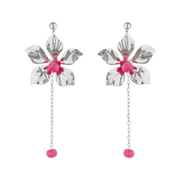 BOUCLES D'OREILLES ROSE MAGIQUE