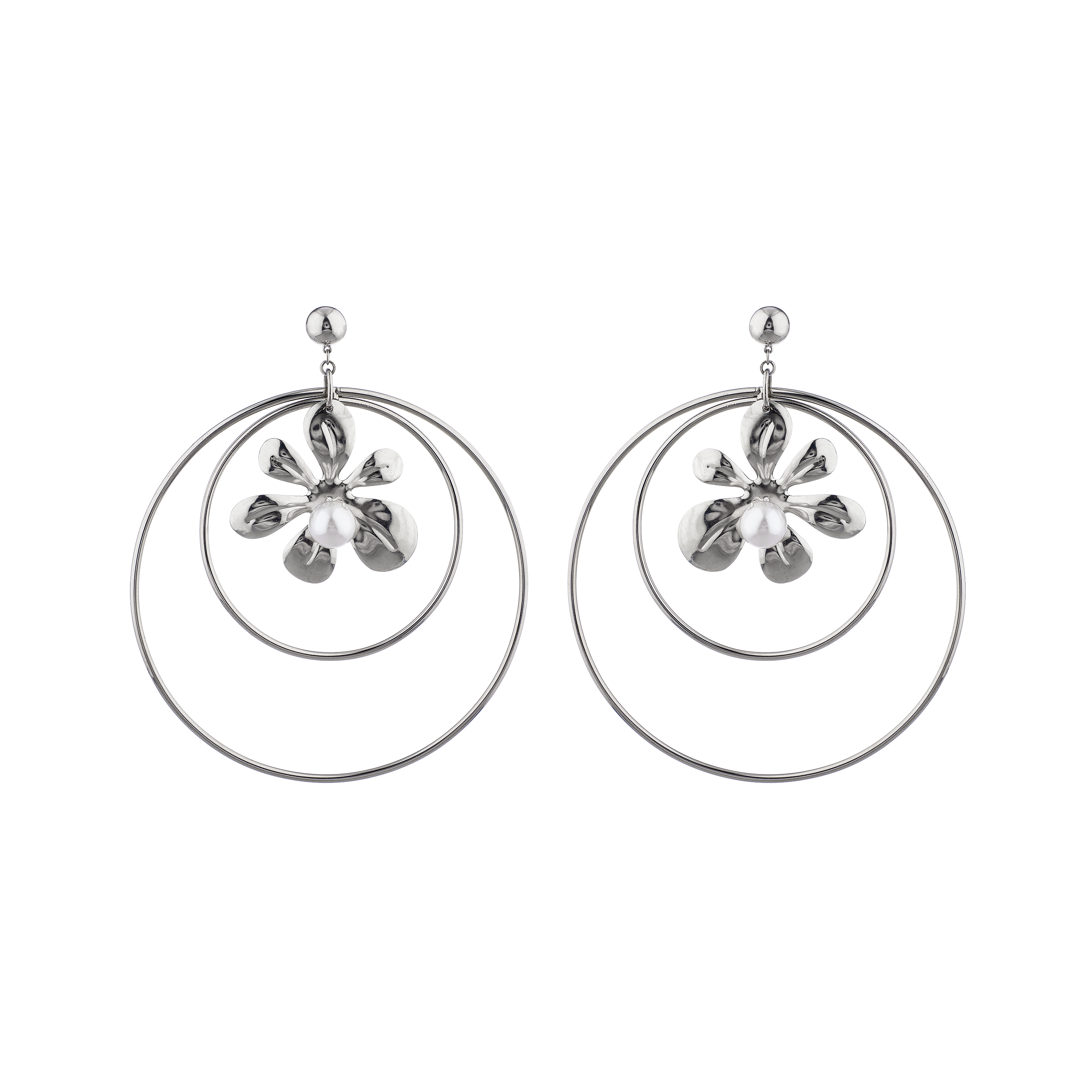 BOUCLES D'OREILLES PÉTALES EN CAGE