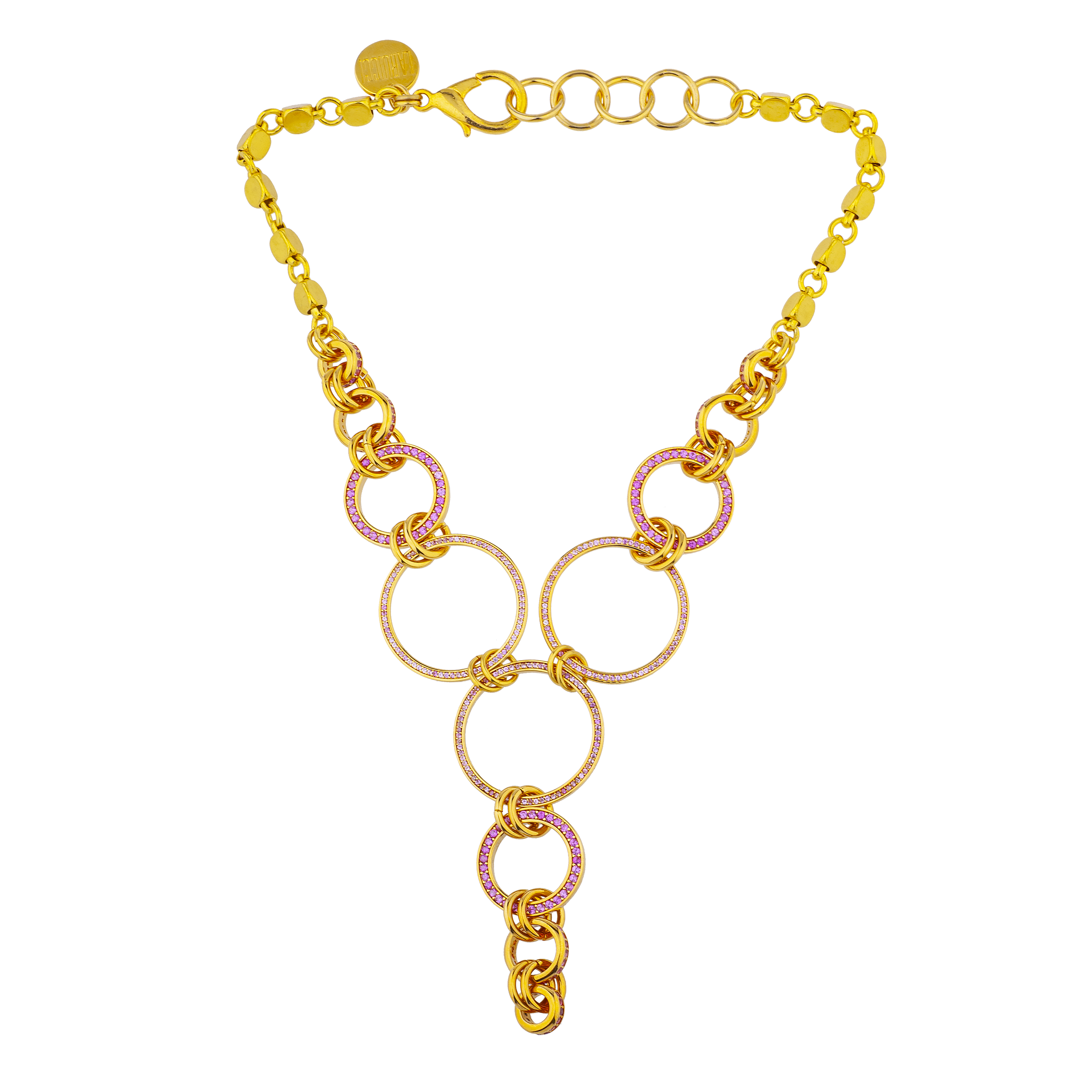 COLLIER ROSE GIVRÉ