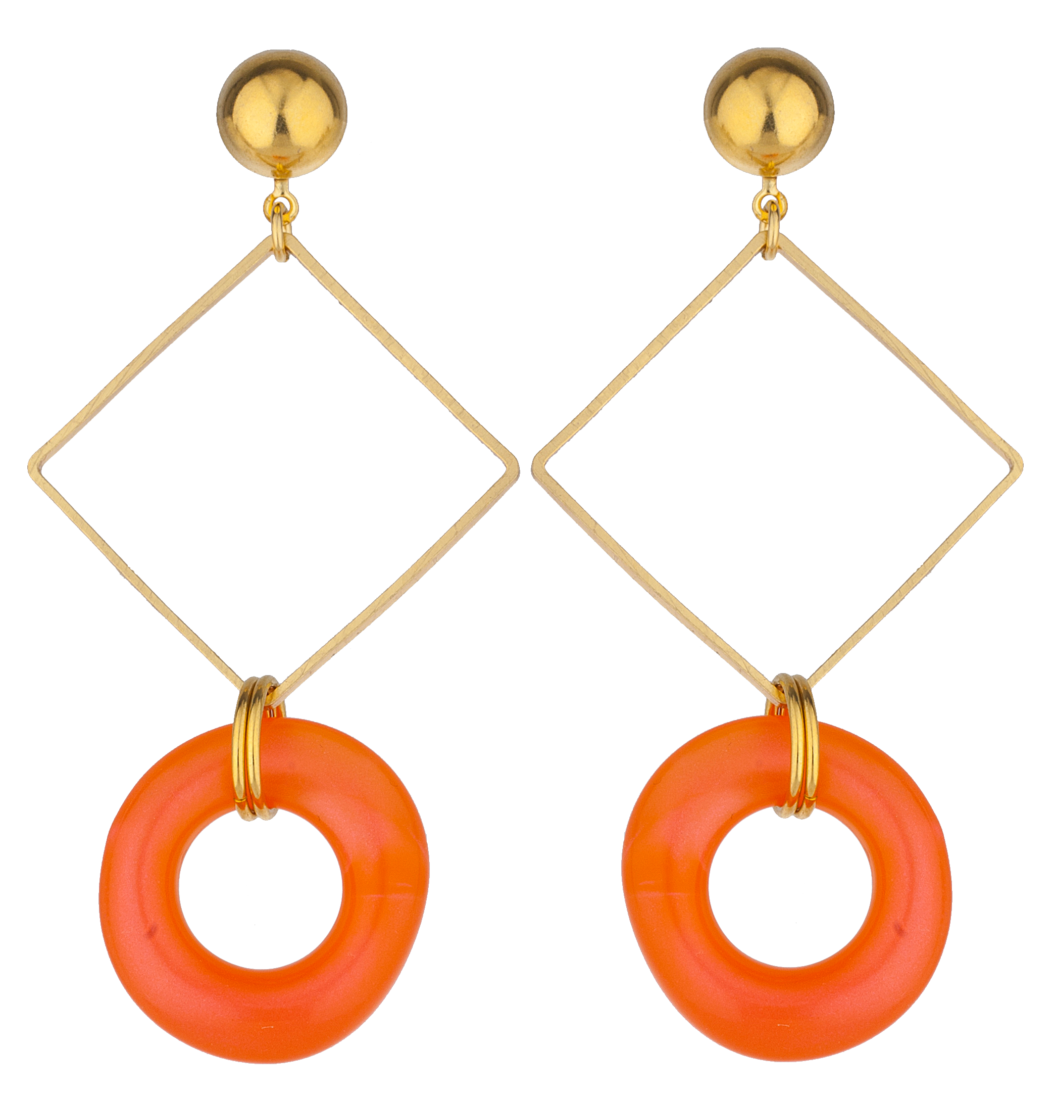 BOUCLES D'OREILLES MANGUE MELON