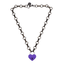 COLLIER CŒUR VIOLET AVEC CLÉ